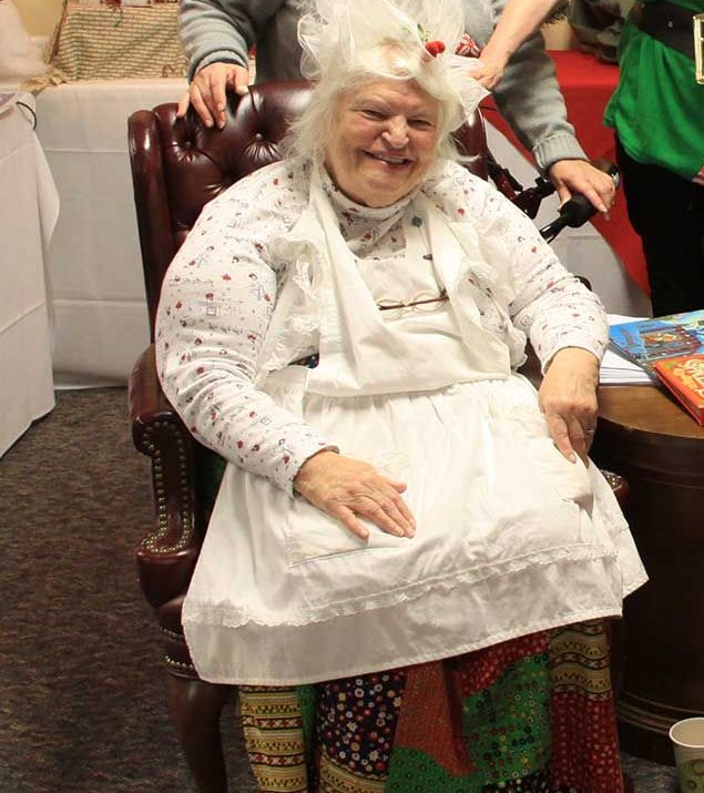 nina-claus-ed0cc978 One of Noble's star Volunteers Nina Mathus playing Mrs. Claus for our residents!